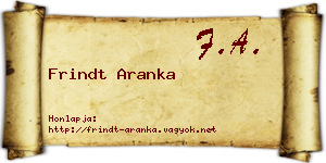 Frindt Aranka névjegykártya
