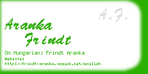 aranka frindt business card